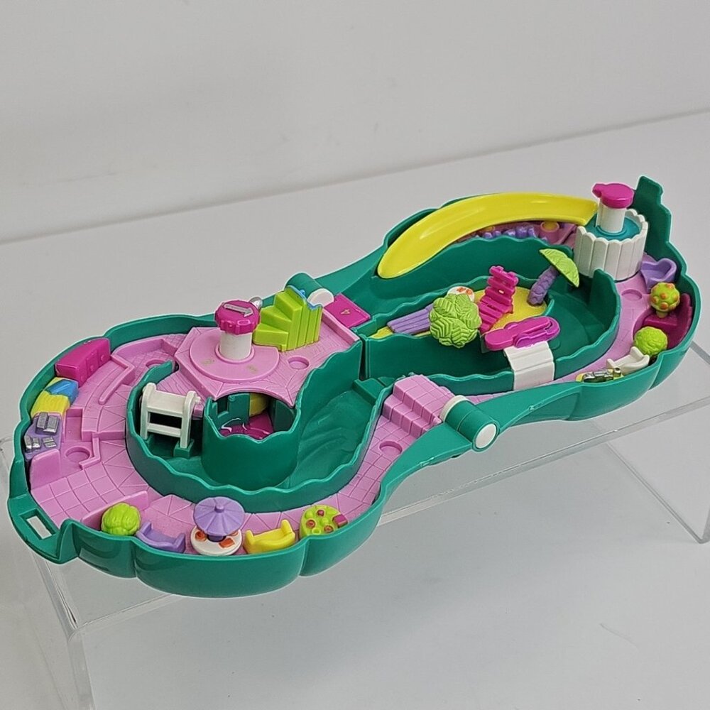 Polly Pocket Splash & Slide Water Park Teal Compact (Bluebird, 1995) Playset